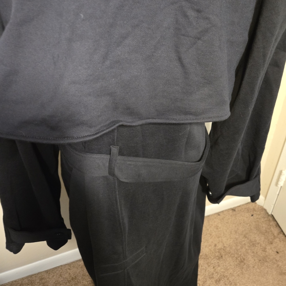 Skims Boyfriend Black Trench Coat - Picture 3 of 8